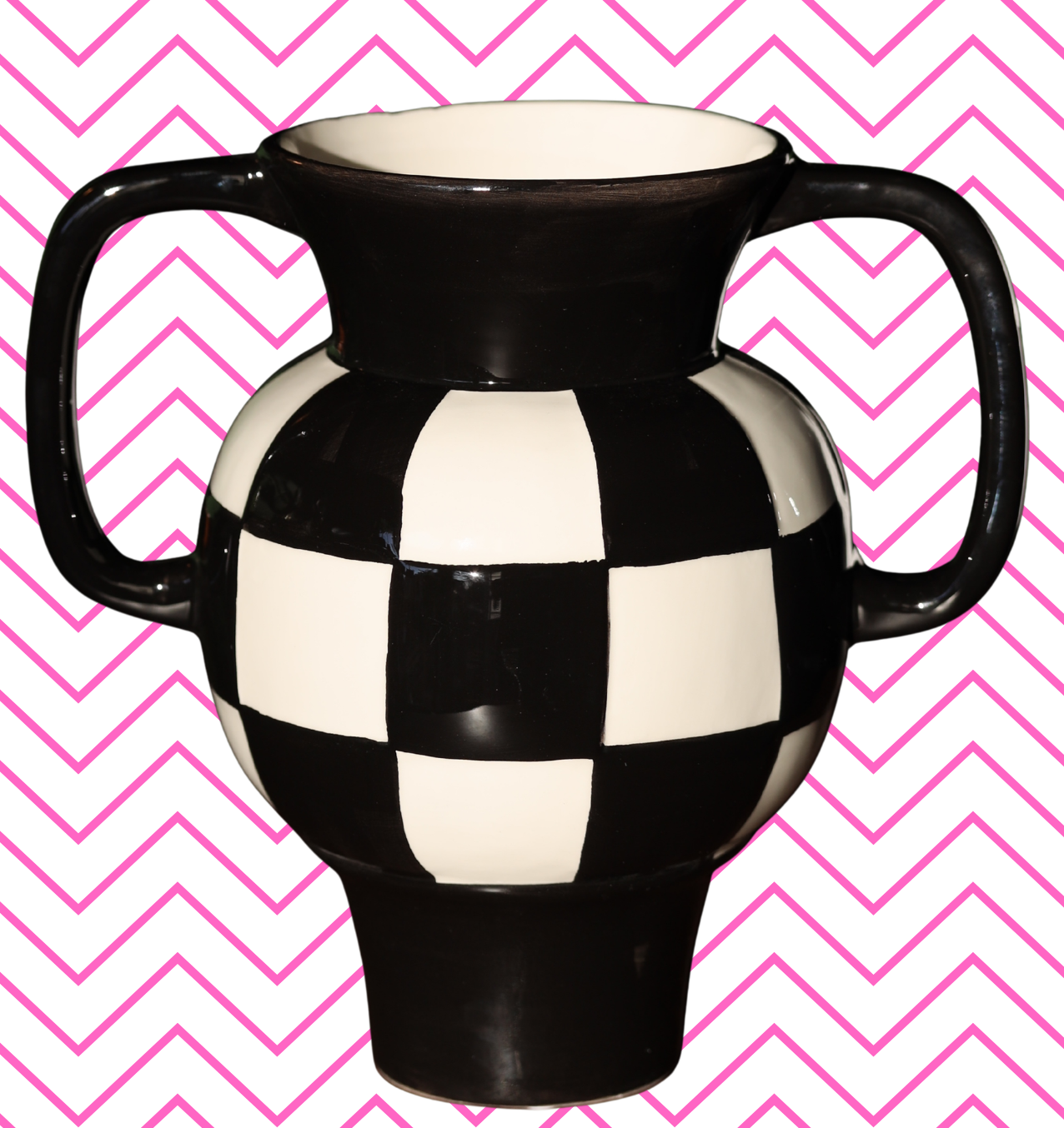 "Black Check" – Vase