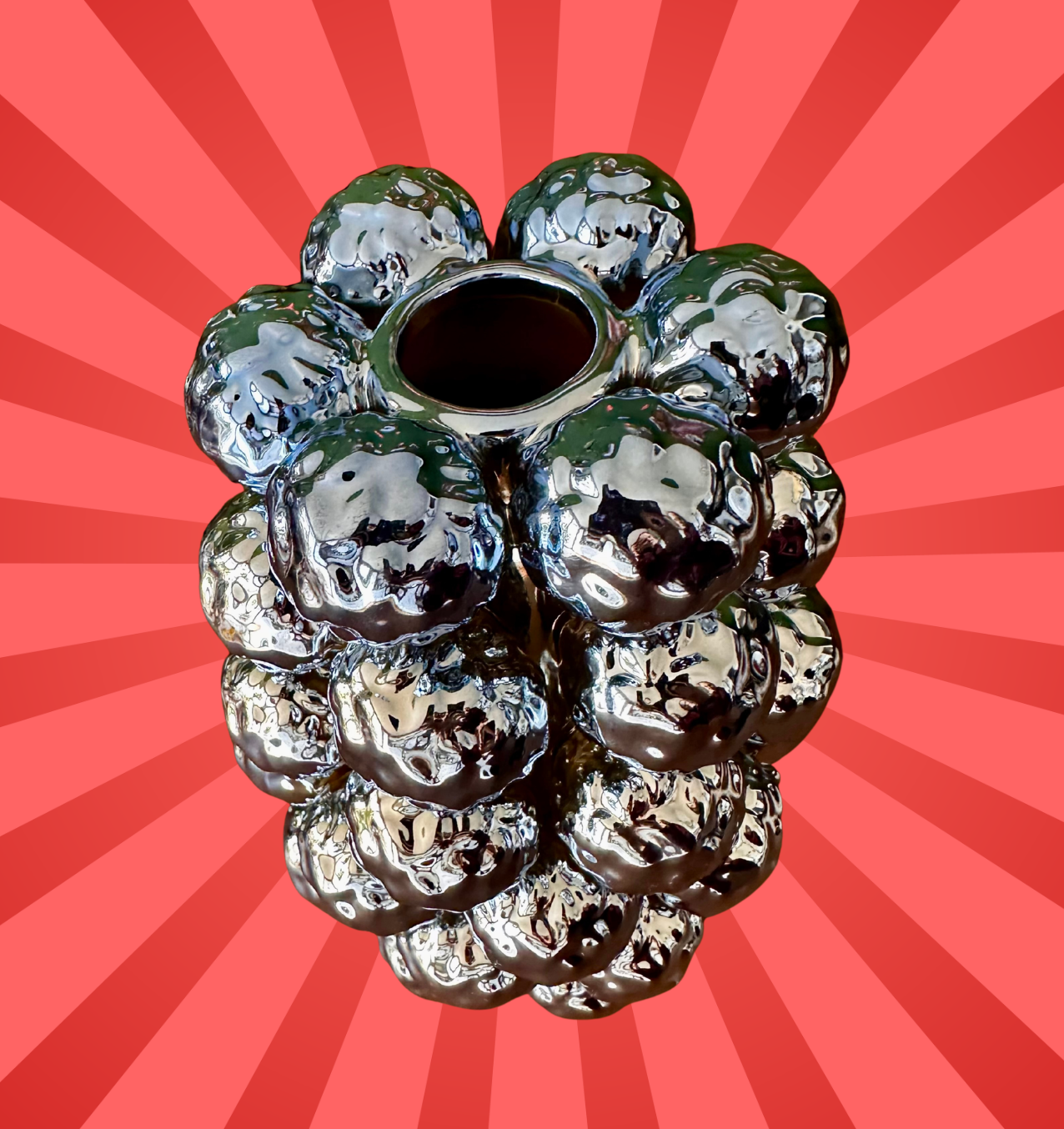 "Silver Blue Bubble" – Vase