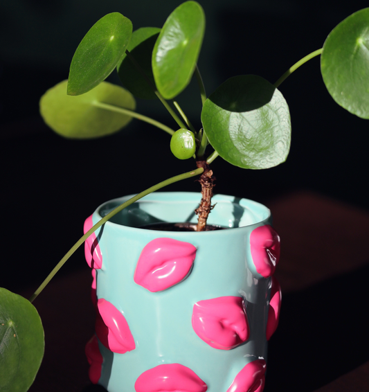 "Pink Kiss Pot" - Blumentopf (mini)