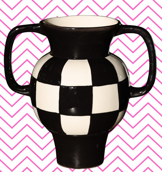 "Black Check" – Vase