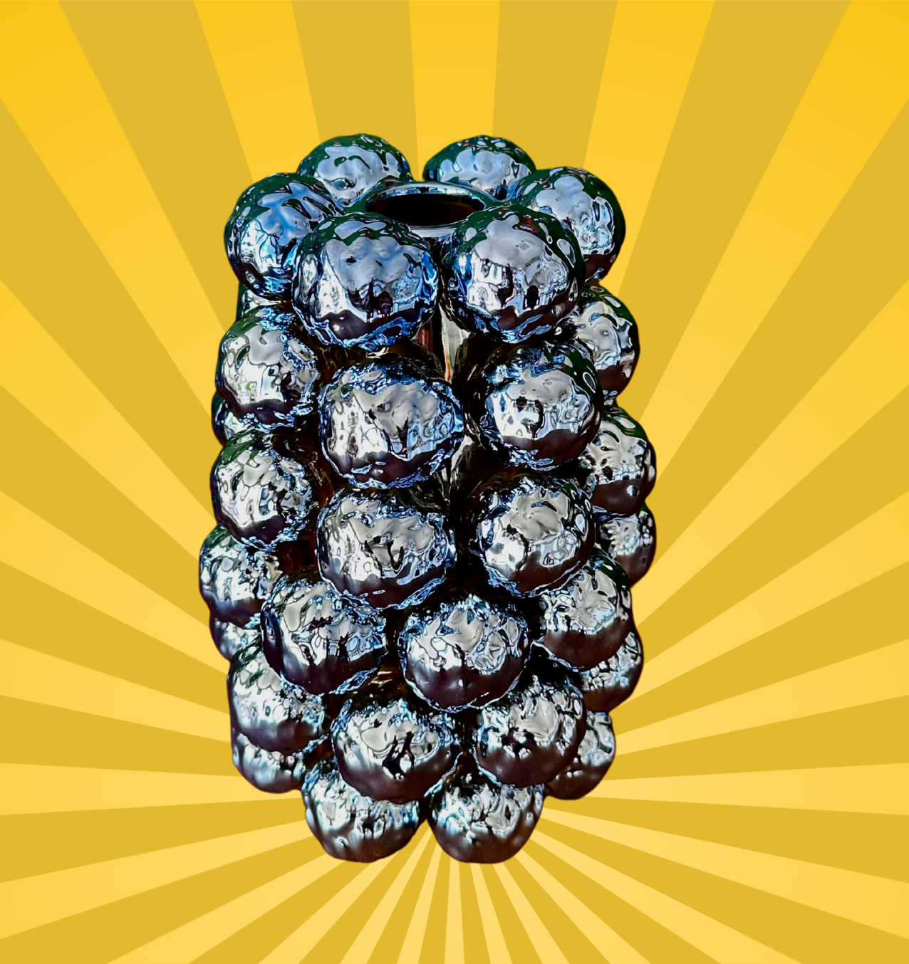 "Silver Blue Bubble" – Vase