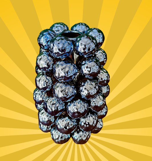 "Silver Blue Bubble" – Vase